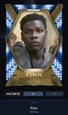 Finn - Series 1 Tier 10 Base 4cc - Topps Star Wars Card Trader 2026