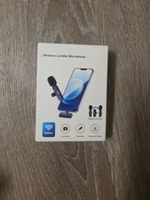 Wireless Lavalier Microphone, Black USB-C And 8 Pin , One to Two 2 Microphones 