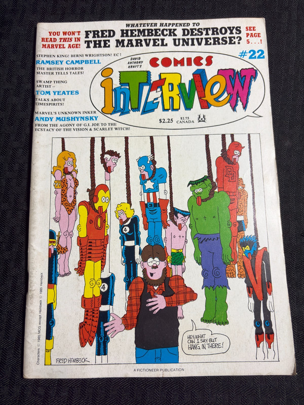 1985 COMICS INTERVIEW Magazine #22 FN 6.0 Fred Hembeck / Tom Yeates Swamp Thing