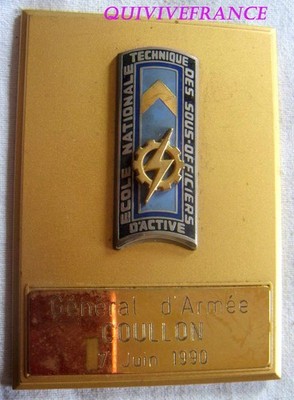 TB1284 - PLAKETTE NATIONALE TECHNISCHE UNTEROFFIZIERE VON AKTIV GENERAL COULLON