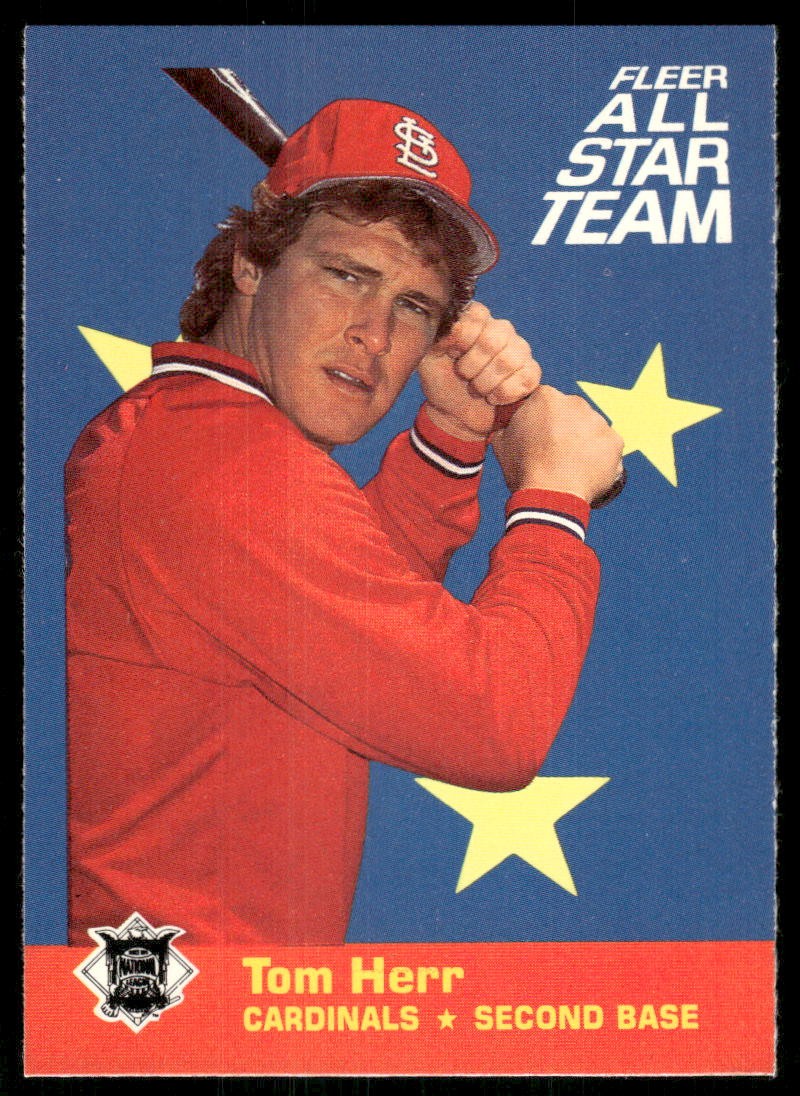 1986 Fleer #2 Tom Herr Fleer All-Star Team 069297