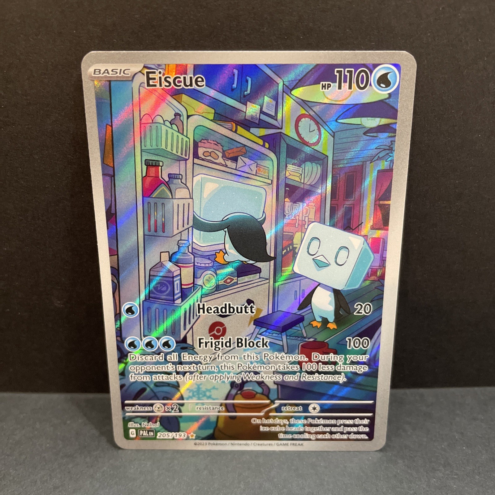 Eiscue Paldea Evolved Pokemon Card Illustration 205/193 Rare Card NM