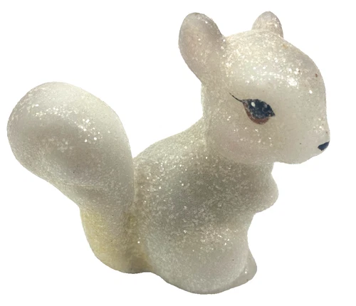 Fenton Glass Sugary Squirrel Hand Painted & Signed by J Powell Original Sticker