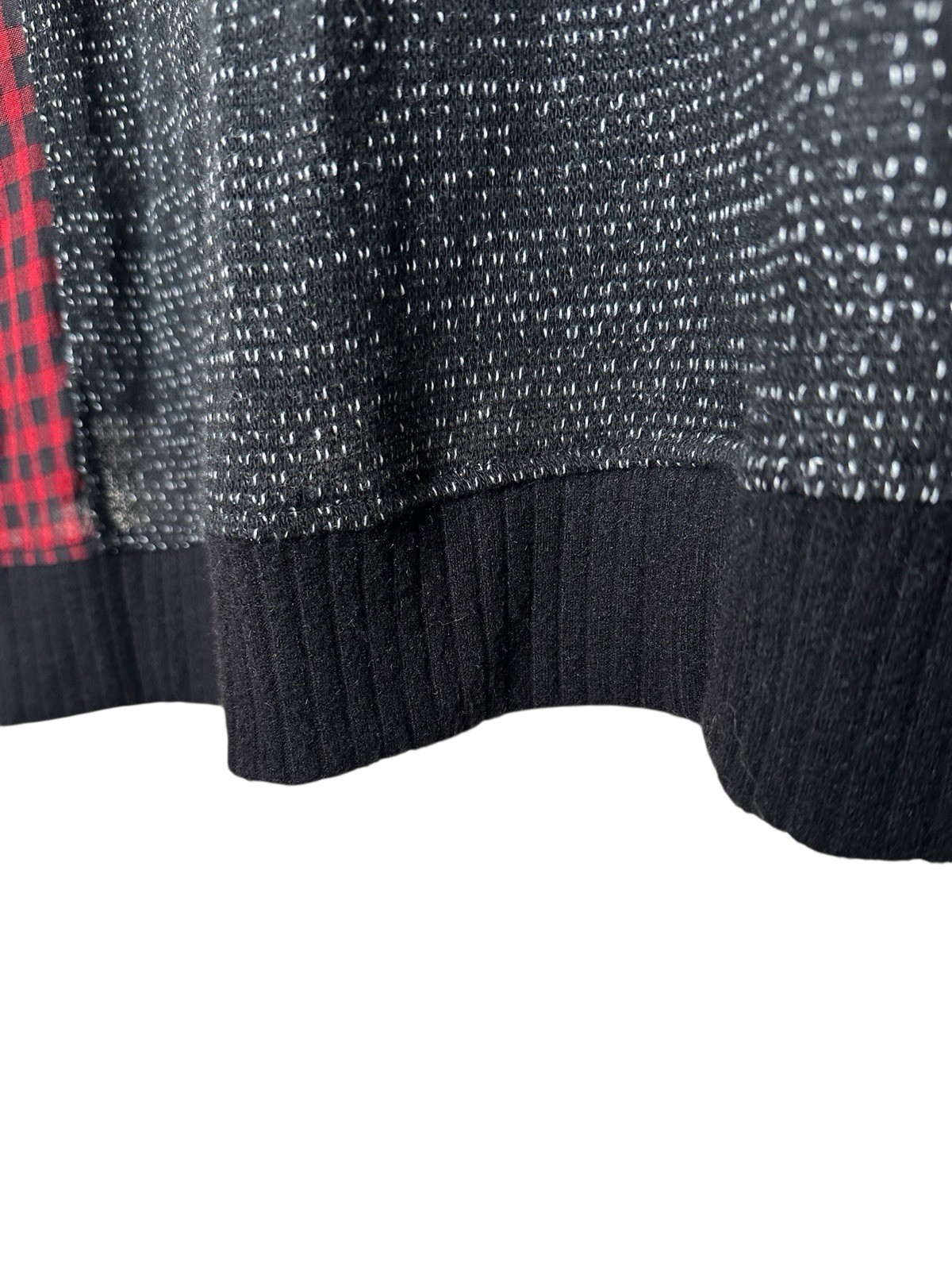 John Mark Patchwork Tunic Sweater Size Medium Bla… - image 8