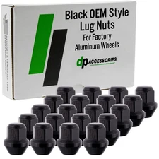 Black Lug Nuts for 2013-2019 Ford Escape with Factory Wheels