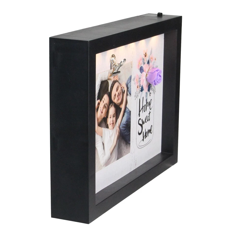 Northlight LED Lighted Home Sweet Home Picture Frame with Clip - 4" x 4" - Image 4 of 4