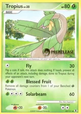 Tropius - 52/111 - Pokemon Rising Rivals Card PreRelease MP