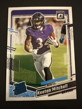 Keaton Mitchell #207 Donruss Optic Football 2023 Baltimore Ravens RC