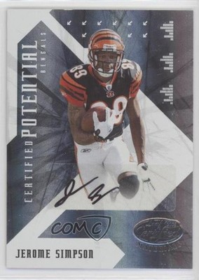 2008 Leaf Certified Materials Potential Signatures /100 Jerome Simpson Auto 0c2