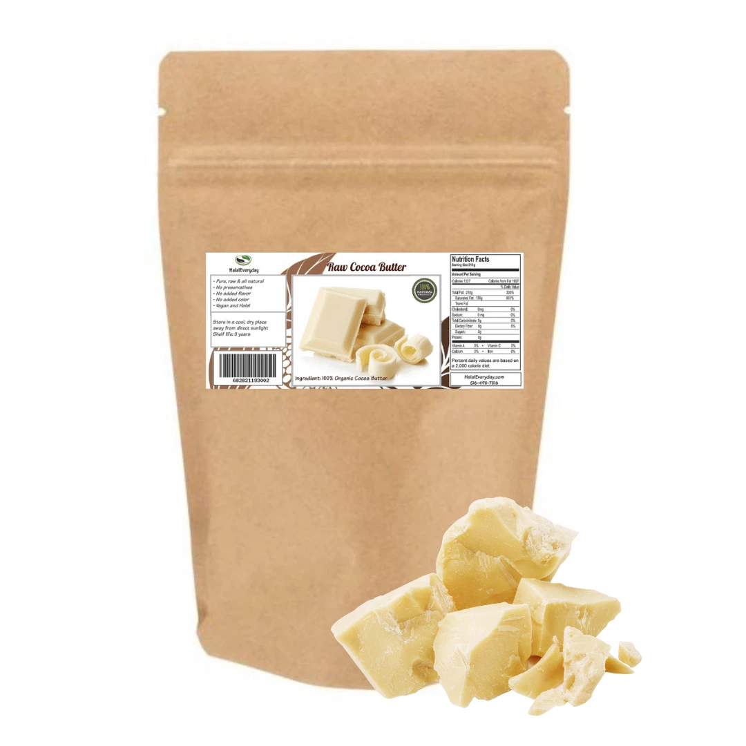 Raw Cocoa Butter Cacao Unrefined Organically Sourced Chocolate Bean FOOD GRADE A