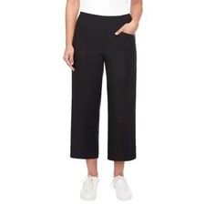 Felina Women's Tummy Control Kick Crop Pants, Black, Size: Small, New