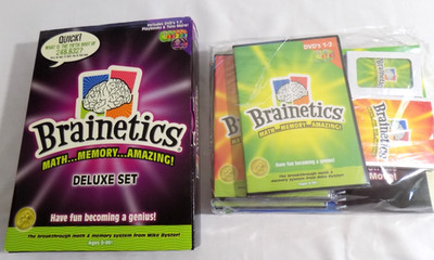 OPEN BOX Contents SEALED Brainetics Deluxe Math Memory System Mike Byster 7 DVD
