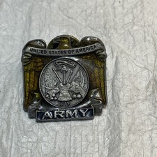 Vtg American Legion United States Army Made In Usa Silver Tone Lapel Pin