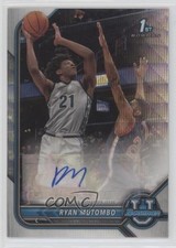 2021 Bowman U Chrome Prospect Silver Wave Refractor /199 Ryan Mutombo Auto 0s55