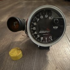 Autometer Auto Gage 5 Silver Pedestal Tachometer 10k Rpm W Shift Light Autometer Auto Gage 5 Silver Pedestal Tachometer 10k Rpm W Shift Light