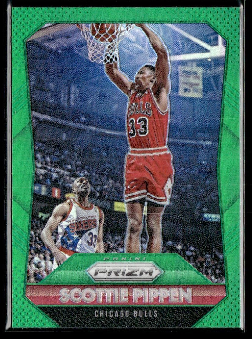2015-16 Panini Prizm Green Prizms SP Scottie Pippen Chicago Bulls #242