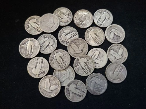 Group of 21 Standing Liberty Silver Quarters Mixed Conditions NICE!