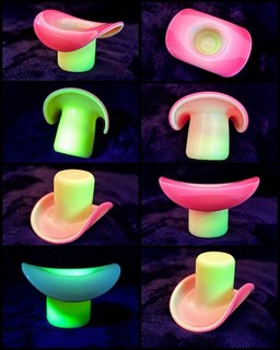 Vintage Pairpoint Glass Uranium Cowboy Hat!