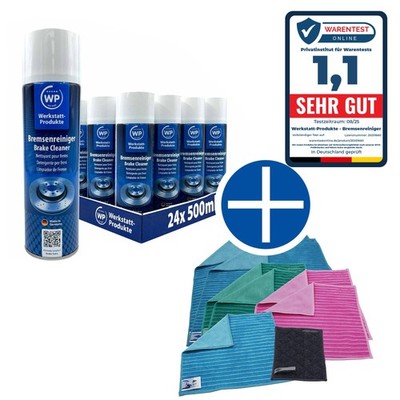 Bremsenreinigerspray 24x 500ml WP + Mikronell Extreme Duo High Prof Tuch