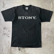 Vintage 420 Stony Sony Logo Spoof Joke Tee Made in USA Weed Marijuana T-shirt