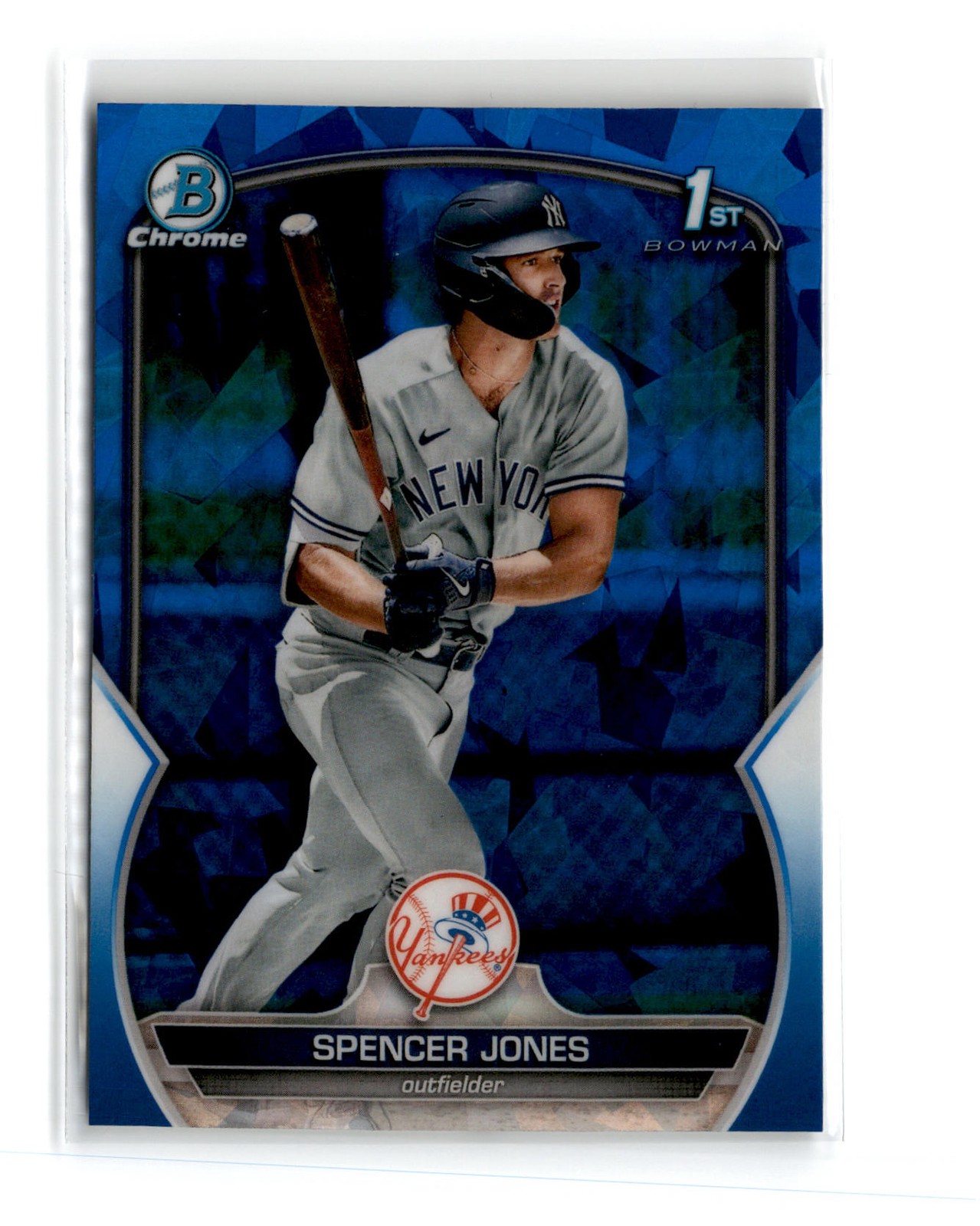 Spencer Jones 2023 Bowman Chrome Prospects 1st Sapphire #BCP-139 Yankees