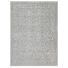 9'x12'1" White Zoroastrian Design Wool and Silk 200 KPSI Hand Knotted Rug R91353