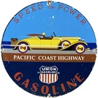 VINTAGE UNION GASOLINE PORCELAIN SIGN GAS STATION MOTOR OIL PCH CALIFORNIA 1