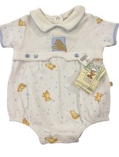 NWT Vintage Disney Classic Pooh Winnie the Pooh Romper 6M Short Sleeve