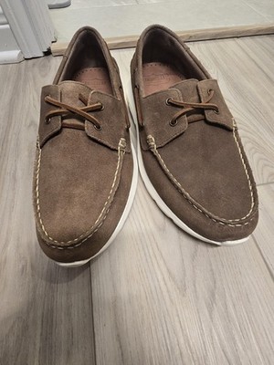 Thursday Handsewn Runner Mens Size 11.5 Brown White Casual Leather Boat Shoes