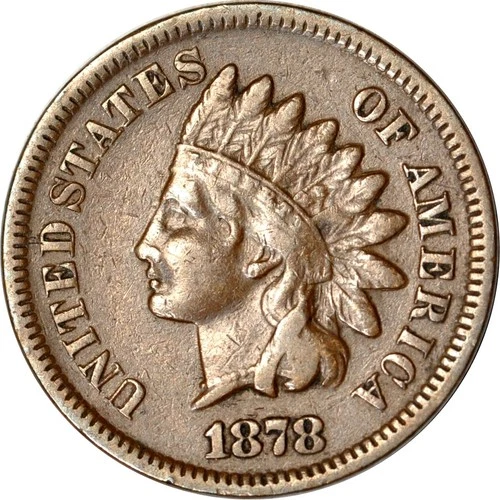 1878 1C Indian Head Cent VF K19239