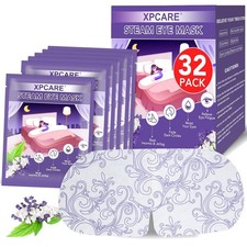 32 Pack Steam Eye Masks for Dry Eyes, SPA Warm Sleep Eye Mask, Disposable Heated