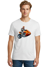 Motorcycle-Rider-1 Mens Graphic Tee, 100 Cotton, Casual Summer Wear