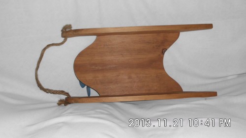 Sunbonnet Sue & Sam Vintage Sled Wall Door Hanger 19.5" X 9.25" Strap Drop 7.5" - Picture 5 of 12