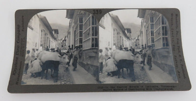 Delivering the Milk, La Guairá, Venezuela Stereoscopic Card