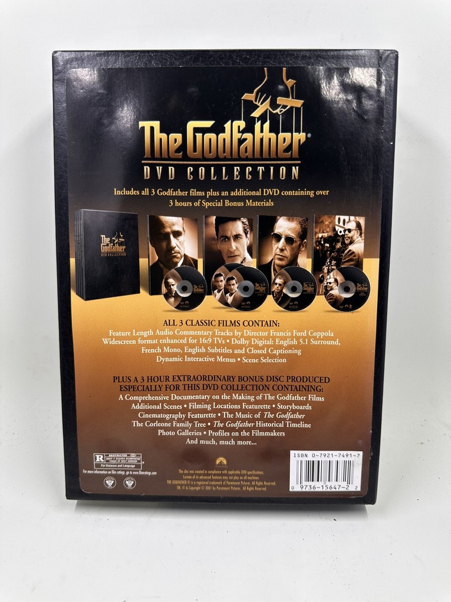 THE GODFATHER TRILOGY - 5 Disc Box Set 1 2 3 - All 3 Movies DVD | eBay