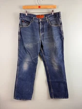 Jesse James Industrial Workwear Mens Jeans Size 34/30 Five Pocket Med Wash Denim