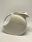 Fiesta Ware Large Disk Pitcher Vintage White P86 MCM Home Decor Ribbed Circle