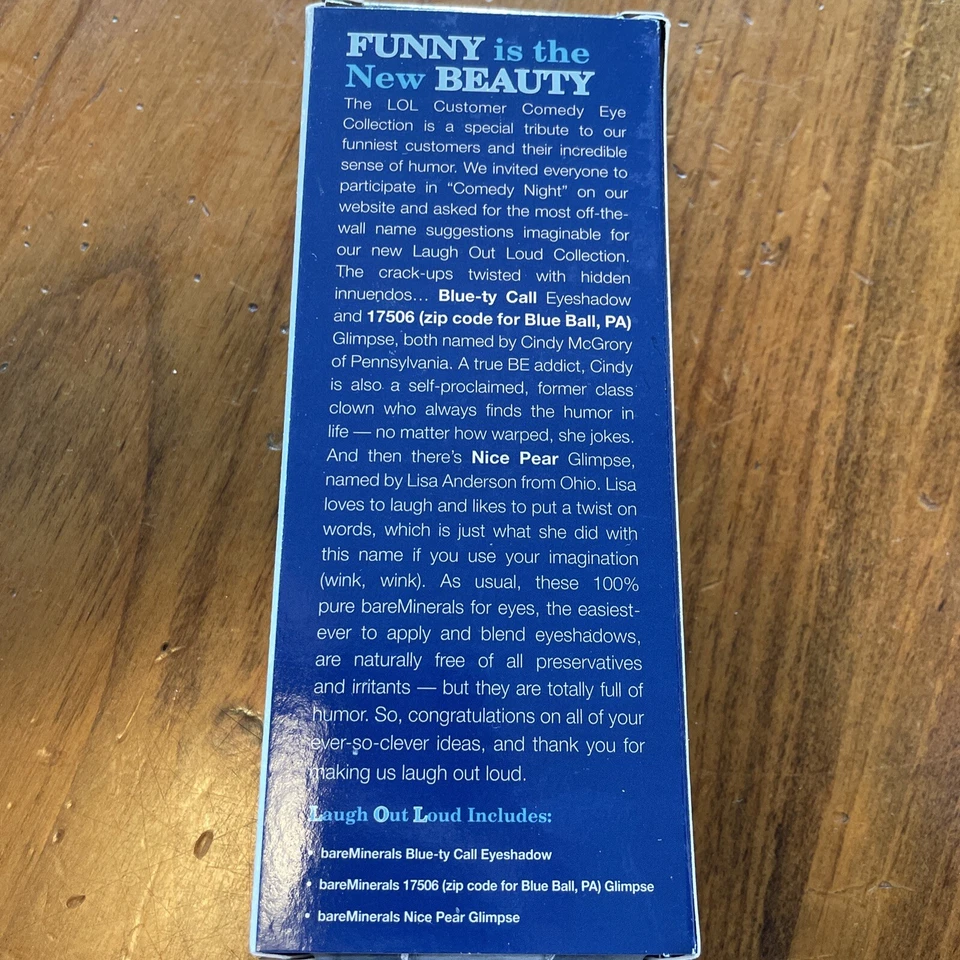 BareMineral Bare Escentuals LOL LAUGH OUT LOUD EYE COLLECTION Zip Code, Blue-ty - Image 2 of 4