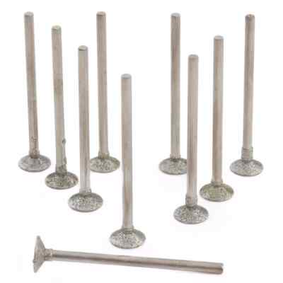 30Pcs 1-8mm NAIL HEAD SHAPE Diamond Grinding Bits Burr Lapidary Tools for Stone