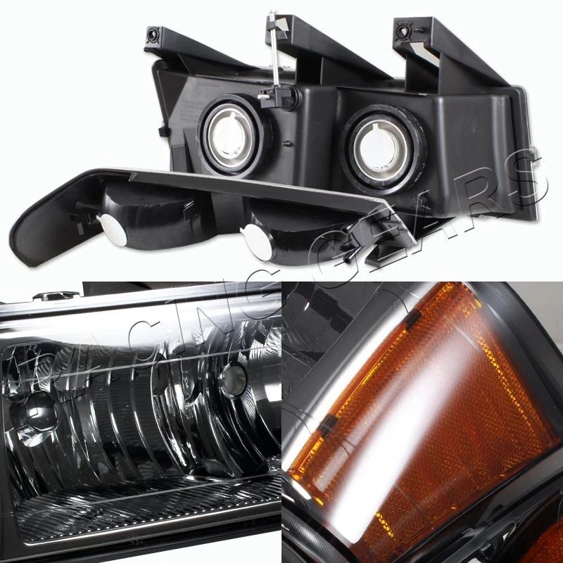 FAROS LENTES HUMO + LÁMPARAS PARACHOQUES CON REFLECTOR ÁMBAR 4 PIEZAS APTOS 04-12 GMC CAÑÓN Foto 2 de 3