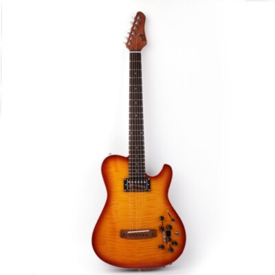 Hybrid electric acoustic guitar built in effect drum portable travel silent