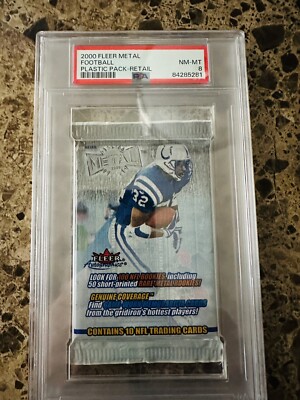 2000 Fleer Metal Football Retail Plastic Pack PSA 8 Brady $$$$