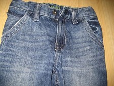 BABY GAP Jeans Sz 5 T Med Blue 1969 STRAIGHT LEG Distress Adj Waist DENIM Zip