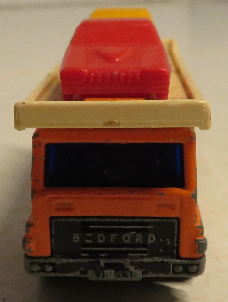 Camión de transporte de coches naranja vintage 1975 Matchbox Lesney SuperFast #11 England2 Foto 4 de 4