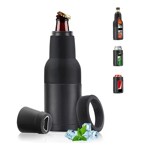 Beer Bottle and Can Cooler with Beer Opener Slim Can Cooler Beer Bottle Holders - Picture 9 of 31