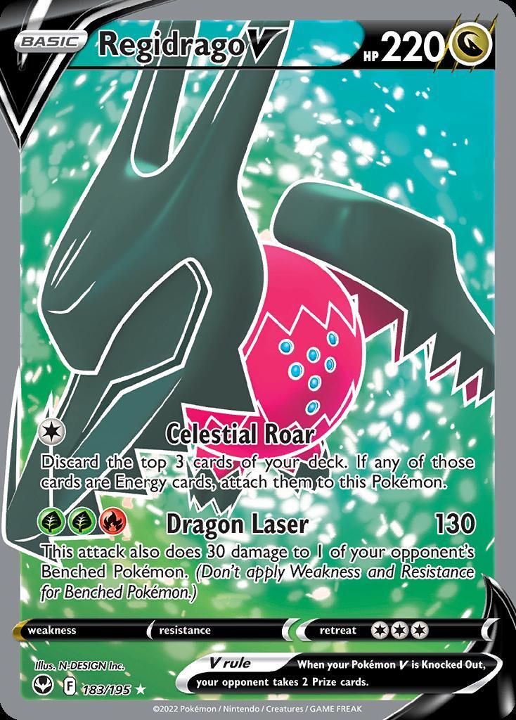 Pokemon Regidrago V (183/221) Silver Tempest NM HOLO