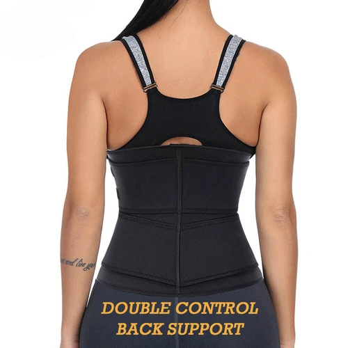 Women's Sports & Fitness Sweat Waist Trainer Body Shaper Tummy Control Belt Gym - Picture 3 of 24
