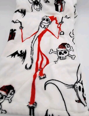 Disney The Nightmare Before Christmas Jack Santa Plush Throw Blanket 50x70 Zero