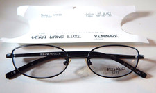 VERA WANG Luxe Wafer MT Black 50/16 Eyeglass Frame New