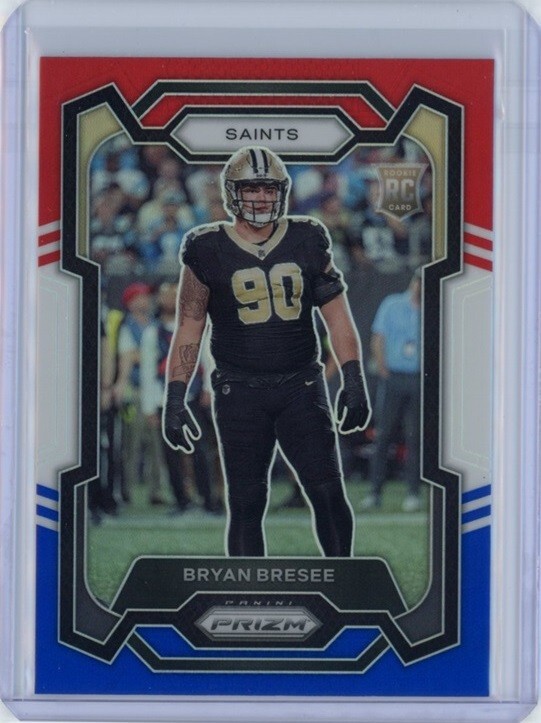 BRYAN BRESEE 2023 Panini Prizm Red White Blue RWB Rookie RC #372 Saints Clemson